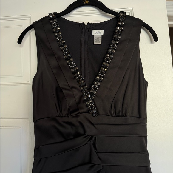 Cache Black Ruched Midi Dress - Picture 3 of 5